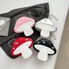 Cute Mushroom Design Soft Pu Round Bag With Chain Strap For Street Style Fashion