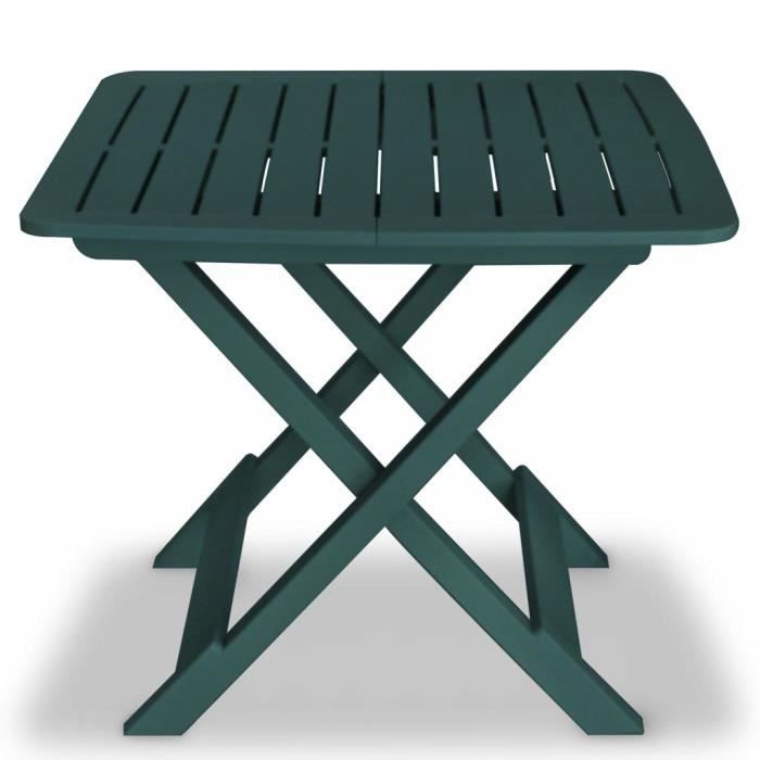 Ensemble de bistro - vidaXL - 3 pcs - Plastique - Vert - Résistant aux intempéries