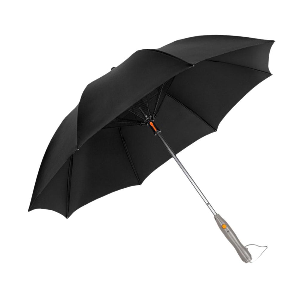Fan Integrated Umbrella for Sun Protection Outdoor Activities Portable Cooling UV Shade Windproof Travel Accessory
