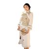 8 fat MM women's autumn and winter new new Chinese embroidery versatile and thin literary and retro large size set