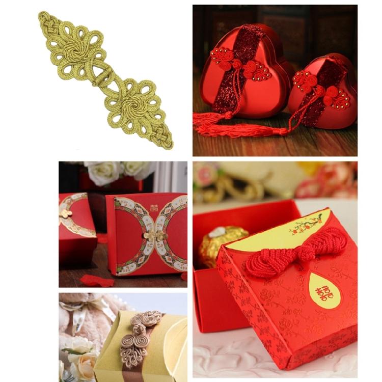 Gold Silk Fasteners Buckle Buttons DIY Clothing Decorations Garment Supplies