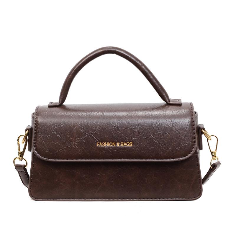 

Autumn and winter retro small bag women s new trendy fashion versatile messenger bag high sense women s portable small square bag One size fits all коричневий