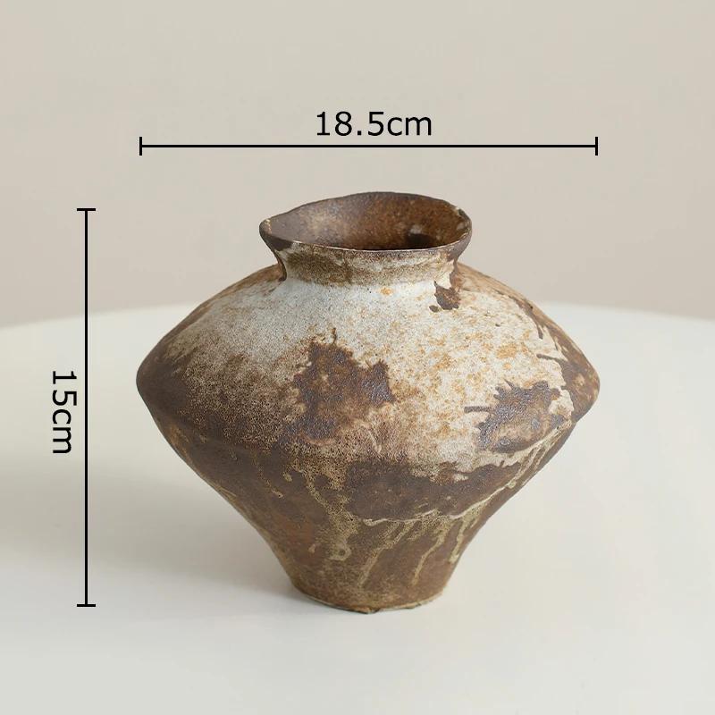 

Retro Style Ceramic Vase Table Decoration Incomplete Aesthetics Flowers Arrangement Classical Floral Vases Room Aesthetic Decor