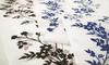 Dyeing Anbo Tenugui Flower Authentic Dyed Cotton Tokuoka Made In Japan 35cm X 100cm "Crane Gray" 100%