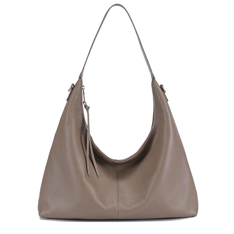 Cowhide Bag Women's Leather Messenger Bag New Large-capacity Tote Bag Women's Niche Versatile Commuter Shoulder Bag