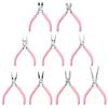Cute Pink Color Handle Anti-slip Splicing and Fixing Jewelry Pliers Tools & Equipment Kit for DIY Jewelery Making Needlework