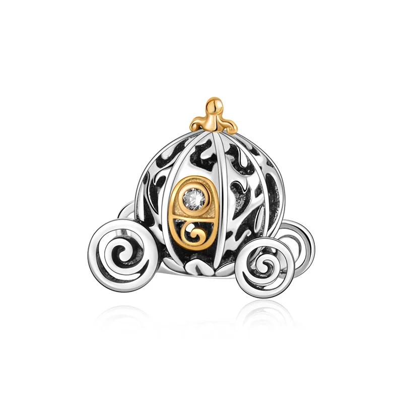 Funny Halloween Charm Bead Charms copper Pumpkin Ghost Witch Magic Hat Pendant Bead Compatible With Authentic Bracelets Necklaces Do It Yourself Jewel