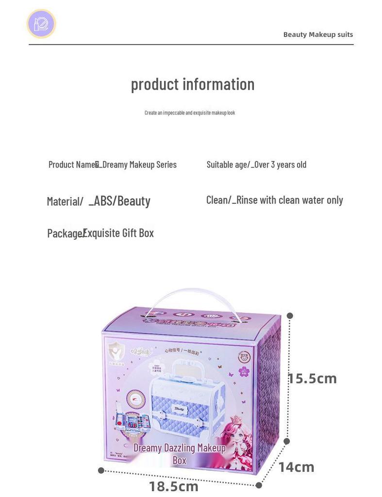 Princess Makeup Set for Girls - Complete Eyeshadow and Gift Box Toy.