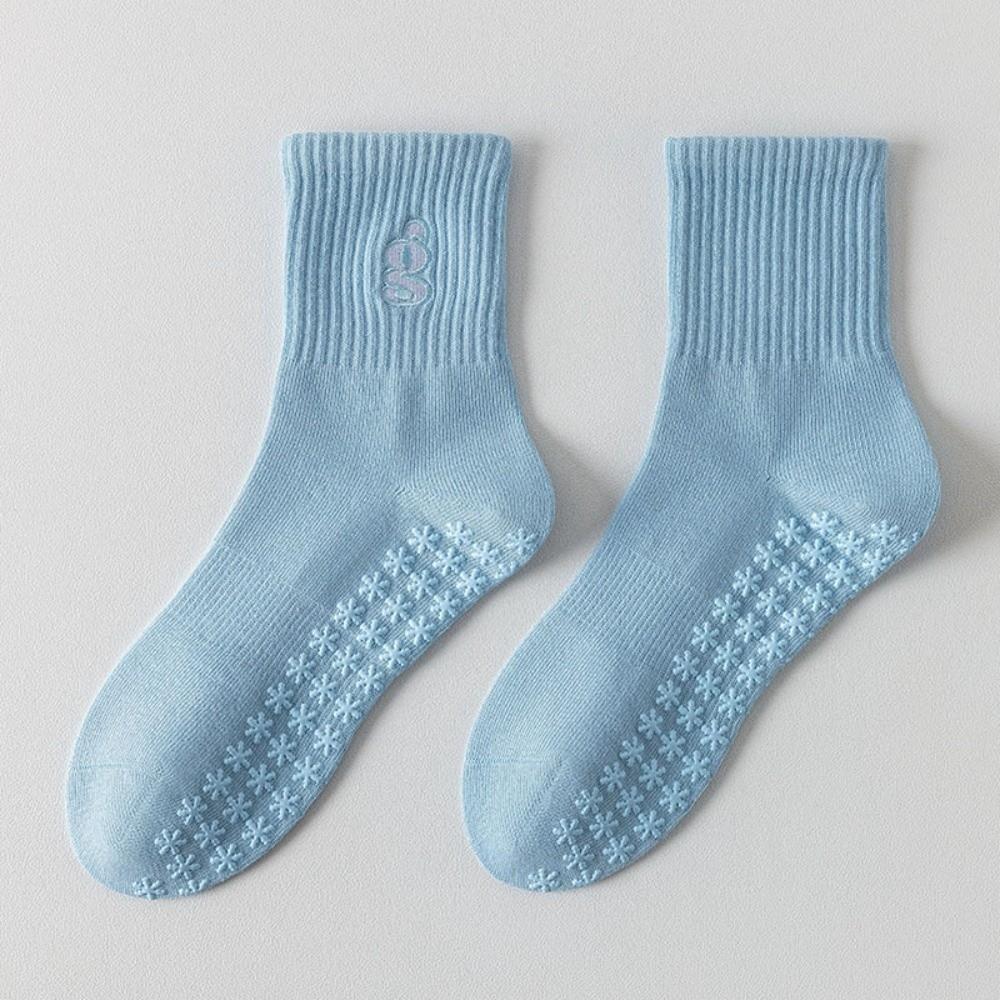 Cotton Pilates Socks for Women Breathable High-elastic Yoga Socks Sweat-absorbent Non-Slip Grip Floor Socks for Yoga Dance One Size