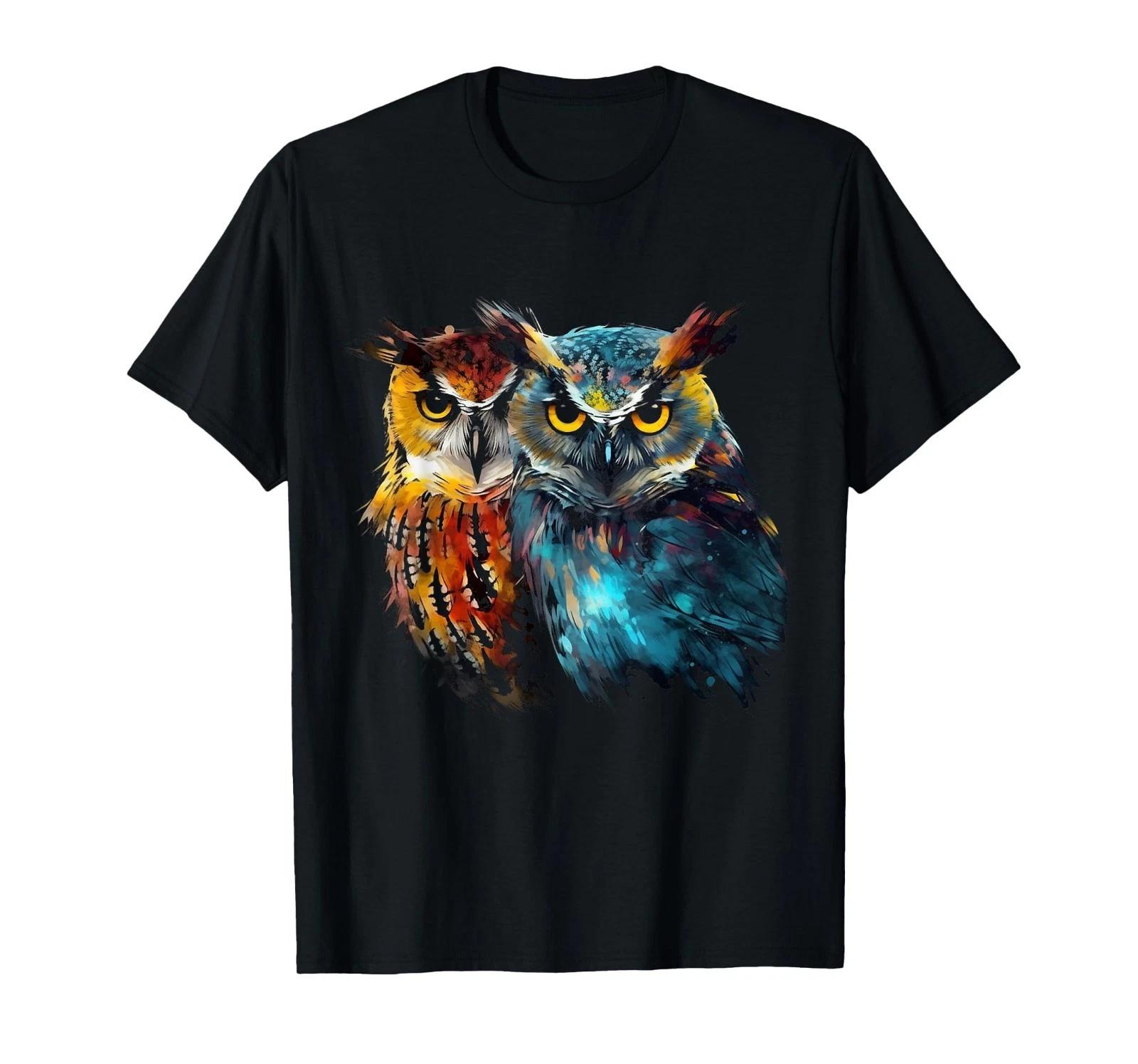 

Owl Music Colourful Bird Headphones Art Animal Owl T-Shirt 3XL