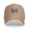 Denim-Kappe, Boston Terrier-Hund, Baseball-Dad-Cap, klassisch gewaschen, 100 % Baumwolle, verstellbar, lässig, Sport, für Unisex, Damen, Mütze