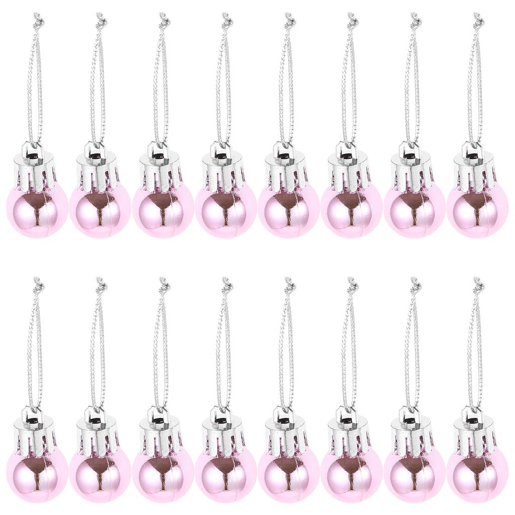 24pcs Miniature Balls Decor Christmas Tree Hanging Pendant Lightweight Festive Nament For Holiday Home Garden Party Decoration