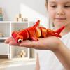 3D Printed Whale Toy Articulated Flexible Ocean Animal Model Poseable Fidget Toy for Party Favors Office Home Desk Decor