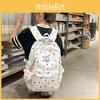 Polka Colorful Cute Dot Cartoon Cat Embroidery Pattern Students Backpack