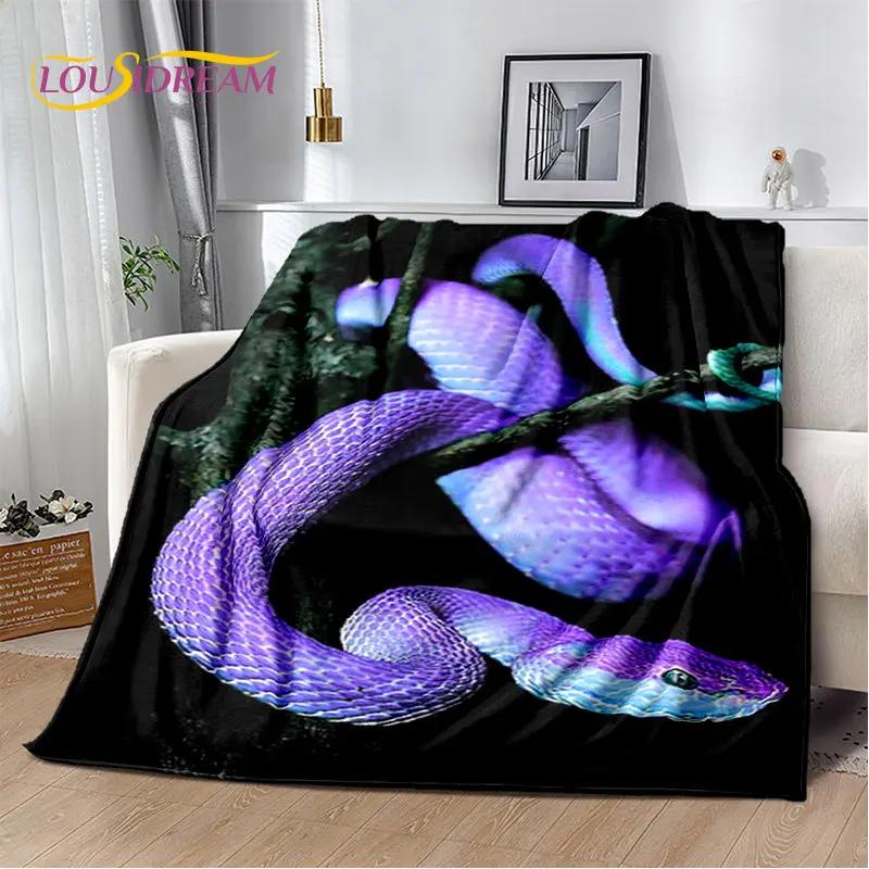 Gothic Horrible Snake Serpent Soft Plush Blanket,Flannel Blanket Throw Blanket for Living Room Bedroom Bed Sofa Picnic Cover Kid