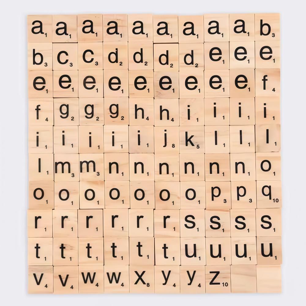 100 ШТ. Буквы Scrabble для поделок DIY Деревянные Подарок Украшение Изготовление Алфавитные Подставки Scrabble Кроссворд Деревянные Буквы 4mm