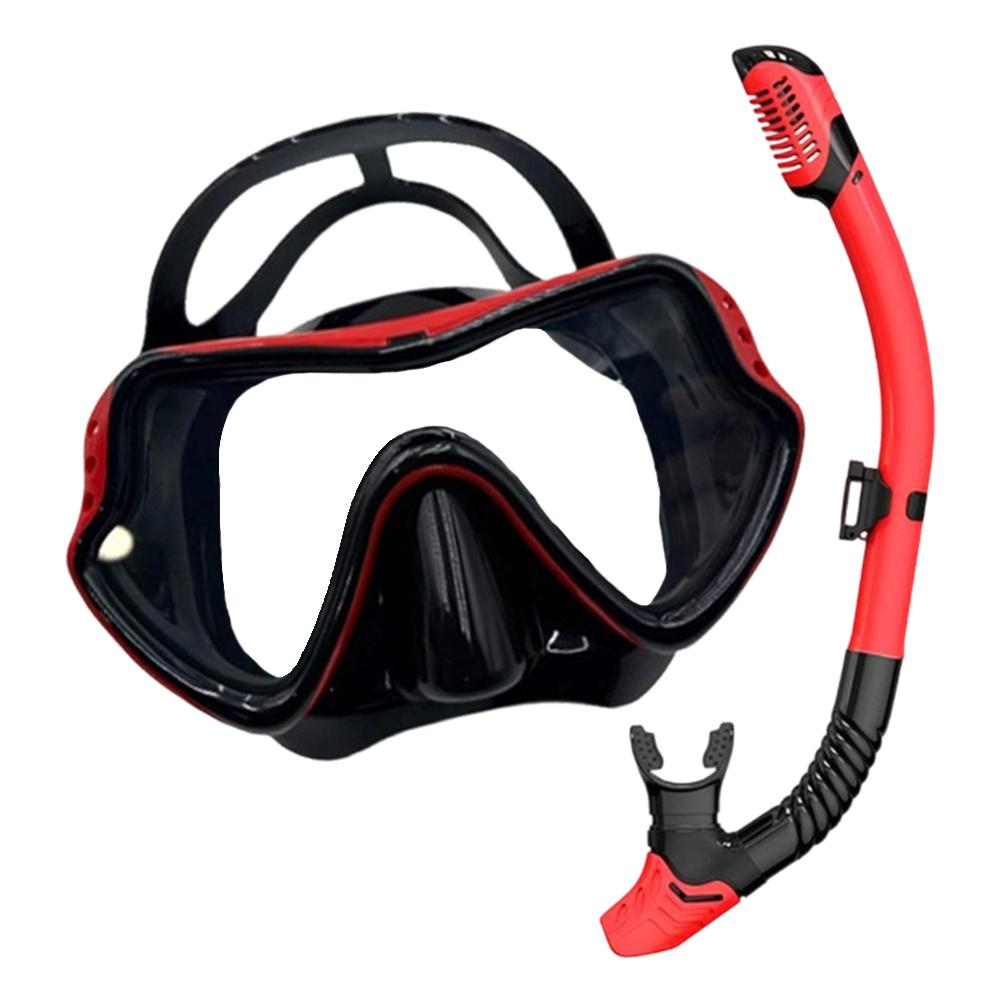 Professional Scuba Diving Mask & Snorkel Set for Adults Tempered Glass Panoramic View Swimming Training Snorkeling Kit