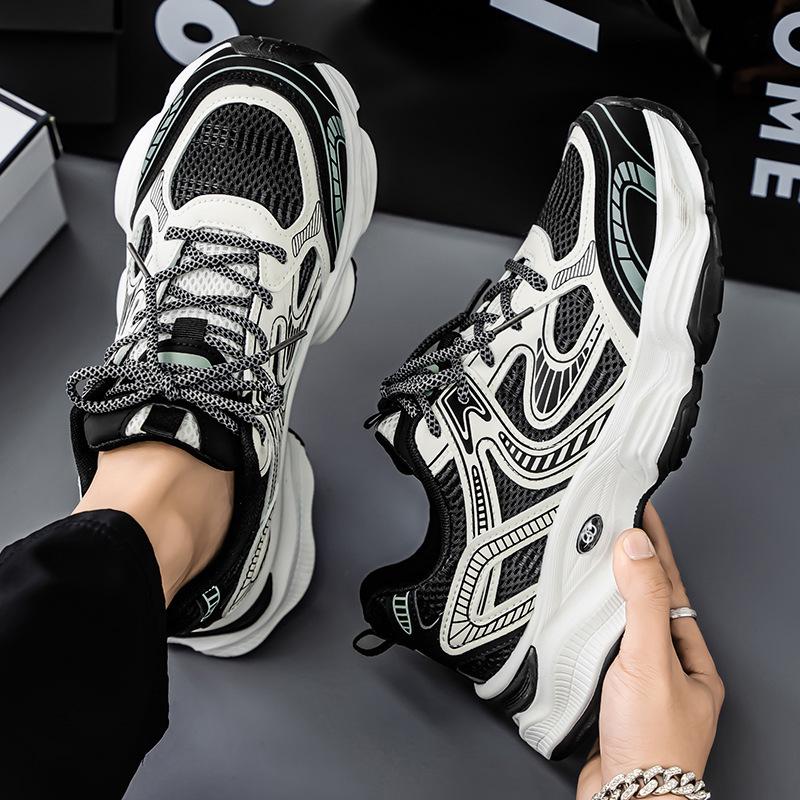 

Мужские весенние сетчатые спортивные кроссовки - Дышащие, Модные, На толстой подошве, Повседневные кроссовки для бега 39