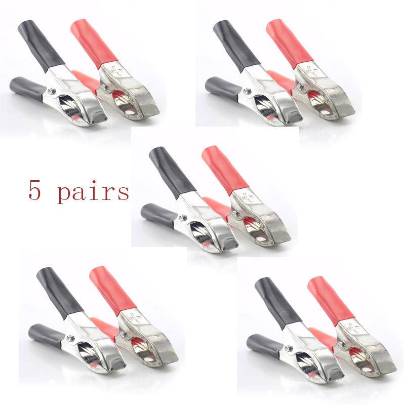 

(5 червоних +5 чорних) 70 мм 30 A ручка крокодил затискачі крокодил тестовий роз єм зонд метал червоний чорний електричні DIY інструменти 5 red 5 black