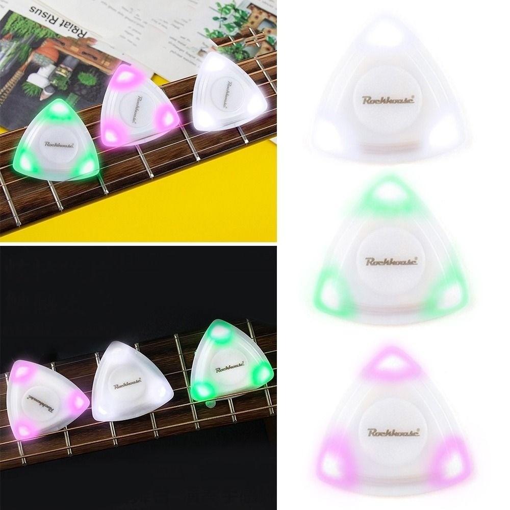 ABS Glowing Acoustic Guitar Picks 4.1*4.1cm Plectrum Ukulele Picks  Electric Guitar Part Accessory