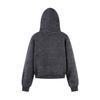 Baifeng American Retro Fur Collar Striped Fleece-Lined Hooded Cardigan Sweatshirt