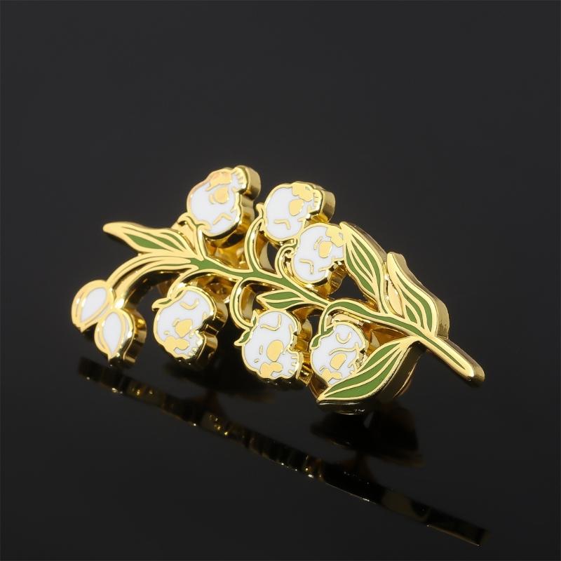 Skull Lilys of The Valley Brooch Unique Designs With Sturdy Alloy Materials for Parties Supplies and Festivals