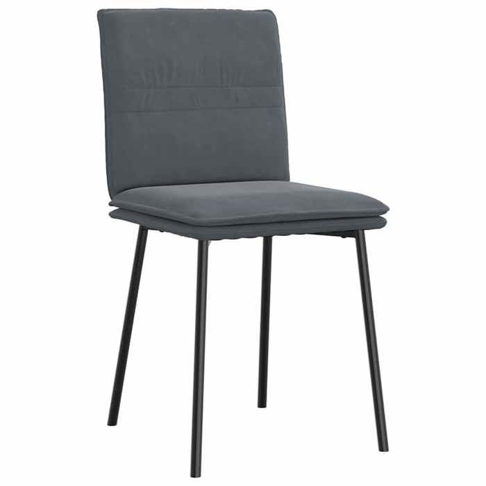VidaXL Dining Chairs Set of 2 Dark Grey Velvet, Chair, Living Room Chair, Accent Chair, Kitchen Chair, Seat of 4101245