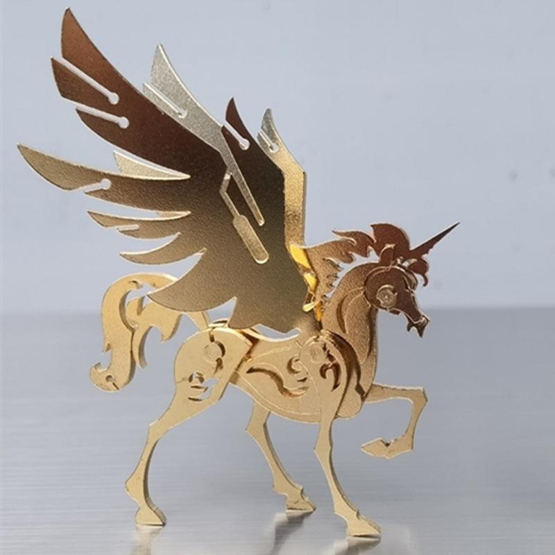 Punkové DIY 3D kovové puzzle z nerezové oceli, sestavený model se starověkými zvířecími hračkami, zvířaty, dárek pro děti i dospělé