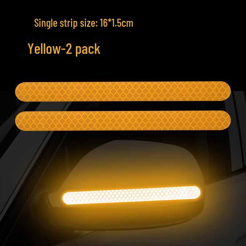 Reflective Car Rearview Mirror Warning Sticker - Scratch-Shielding Decorative Film