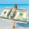 Telo Mare Art USA Dollaro Morbido Leggero Anti-Sabbia Grande Asciugatura Rapida Bagno Sport Famiglia