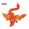 Flying Dragon Model 3D Printed Figurine Movable Joints Chinese Figure Mini Articulated Winged Fidget Toy Desktop Decoration Ornament Collectible