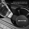 2 PCS Carbon Fiber Patterned Leather Coasters Car Cup Holders Silent Pads For Mercedes Benz AMG W204 W205 W203 W211 W212 W213