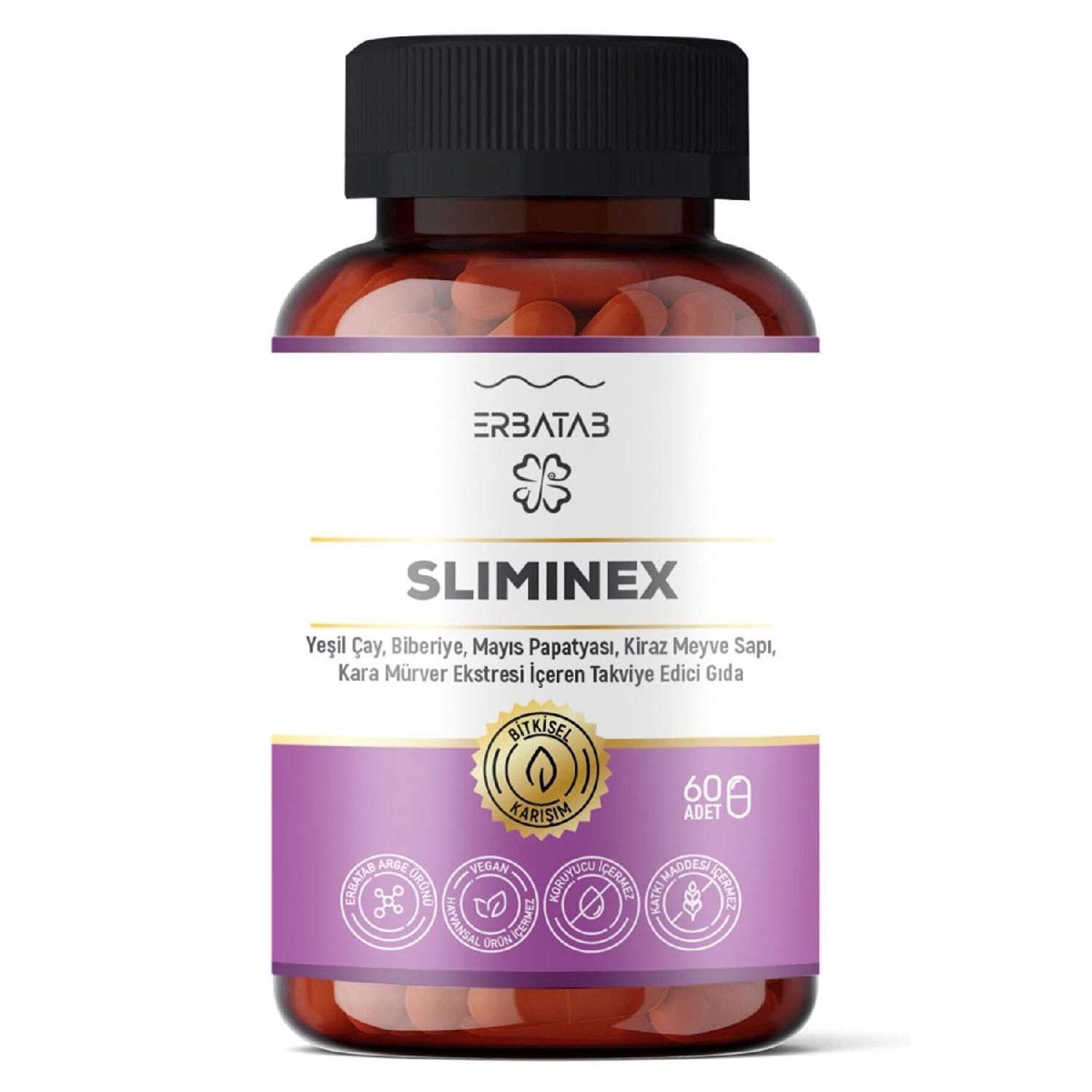 

Sliminex (yeilay - Rosemary - May Daisy - Cherry Stalk Extract) 60 Capsules
