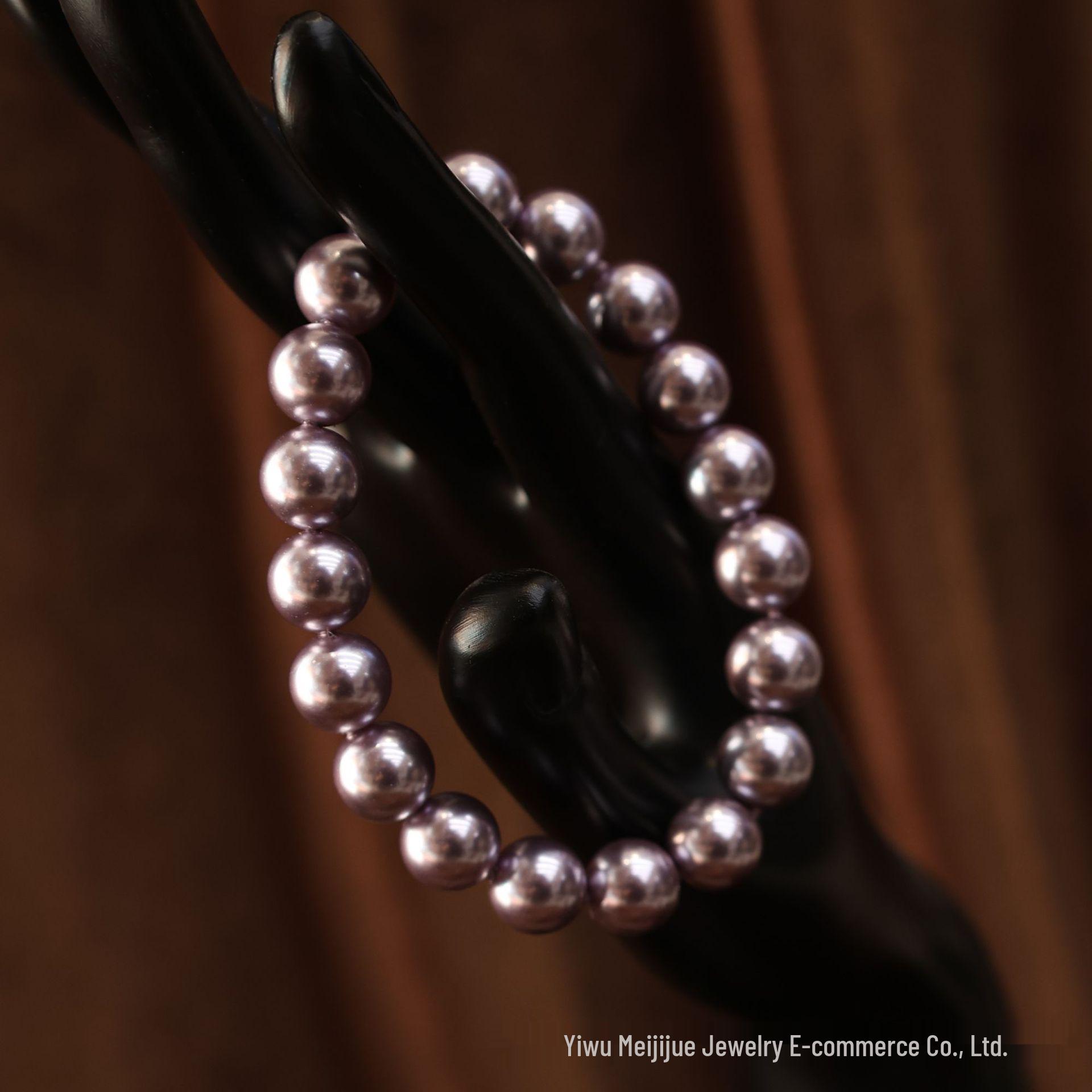 Браслет Shijia Jewelry с жемчугом и бриллиантовым шаром - Женский, простой, универсальный, роскошный стиль