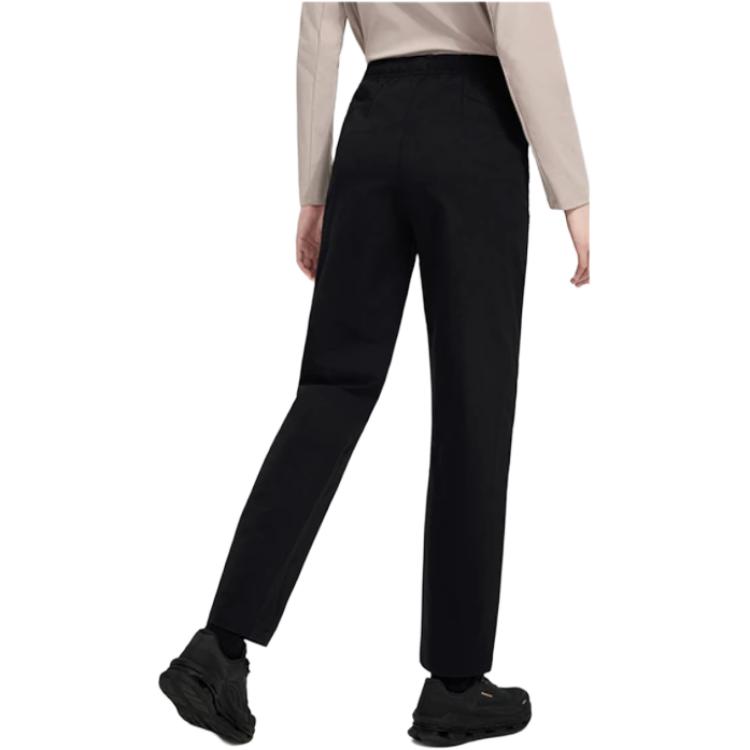 Li-Ning Honor Gold Standard Series Simple Solid Color Mid Waist Soft Casual Versatile Sports Long Pants Women bottoms AYKW838-3