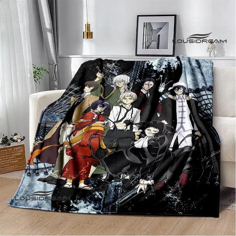 Cartoon Bungou Stray Dogs bedruckte Decken Picknickdecke Warme Flanelldecken Hausbettbezüge Decken für Betten Geburtstagsgeschenk