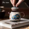 Ru Kiln Ceramic Teapot Dragon Egg Pot Gracked Glaze Tea Pot With Filter Kung Fu Tea Set Kettle Porcelain Pots Handmade Japanese