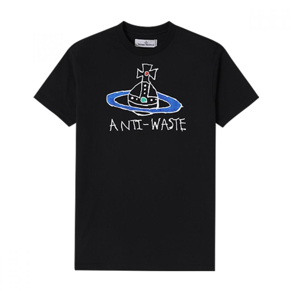 

Vivienne Westwood 3g010021 J001m N401 Анти Талия Логотип Орба Художественный Принт Публичная Футболка с Коротким Рукавом 3G010021 J001M N401 (M)