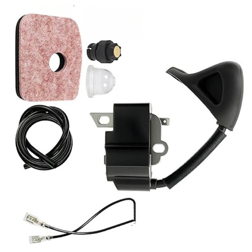 Ignition Coil Kit for BG56 BG86 BR200 Leaf Blowers Includes Coil Wire Air Filter Spark Fuel Filter Pump Ball and Vent Valve