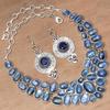 AAA+ Kyanite Cabochon Gemstone Jewelry Necklace &Earrings 18-20''