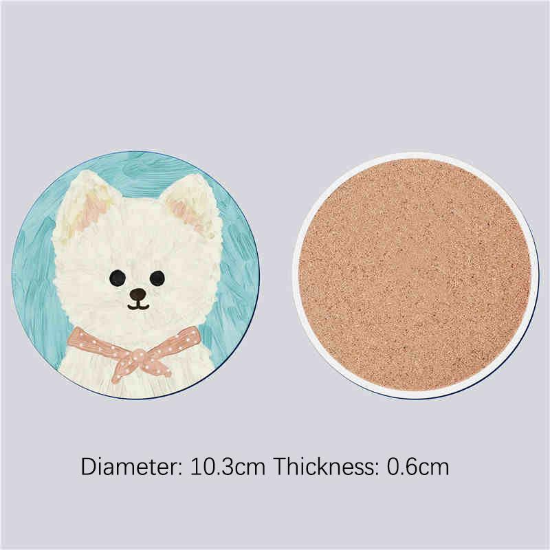 

Керамические подставки пробковые впитывающие коврики теплоизоляция и противоскользящие подкладки для чашек многоразовые огнеупорные коврики кухонные аксессуары