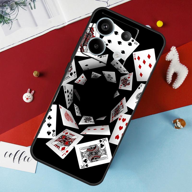Poker Playing Card Case For Xiaomi Redmi Note 14 12 11 10 13 Pro 15 Pro Plus Redmi 15 14C 10C 12C 13C 15C Cover