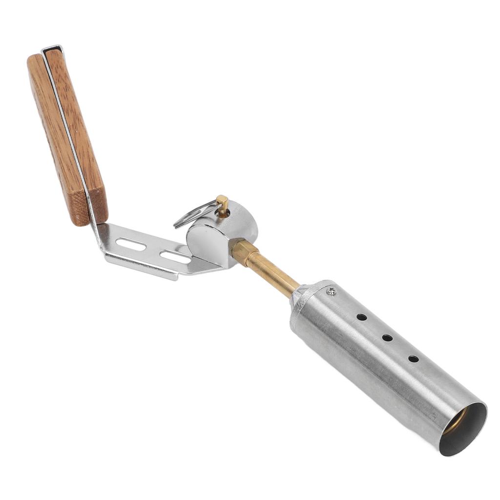 Flamethrower Foldable High Power Outdoor Torch Portable Wooden Handle Houseables Torch for Picnic Cooking