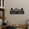 Metal Medal Display Rack for Marathon Cycling and Mountaineering Medals with Multiple Hooks Wall Mountable Organizer for Sports Awards