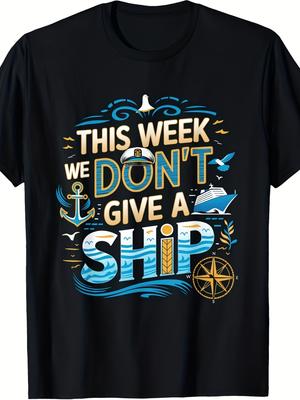 Plus Size, Men's & Women's Nautical T-Shirt - Soft Breathable Suitable for All Seasons, Size Short S