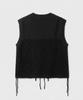 Lmood Utility Knit Vest Cardigan Black