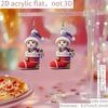 Gnome Cat and Kitten Christmas Earrings - Red Socks Acrylic
