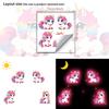 Cartoon Unicorn Switch Night Light Children's Room Bedroom Living Room Switch Decorative Stickers