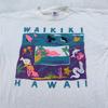 Vintage Waikiki Hawaii T-Shirt Mens L/XL White Ocean USA 90s Surf Tee