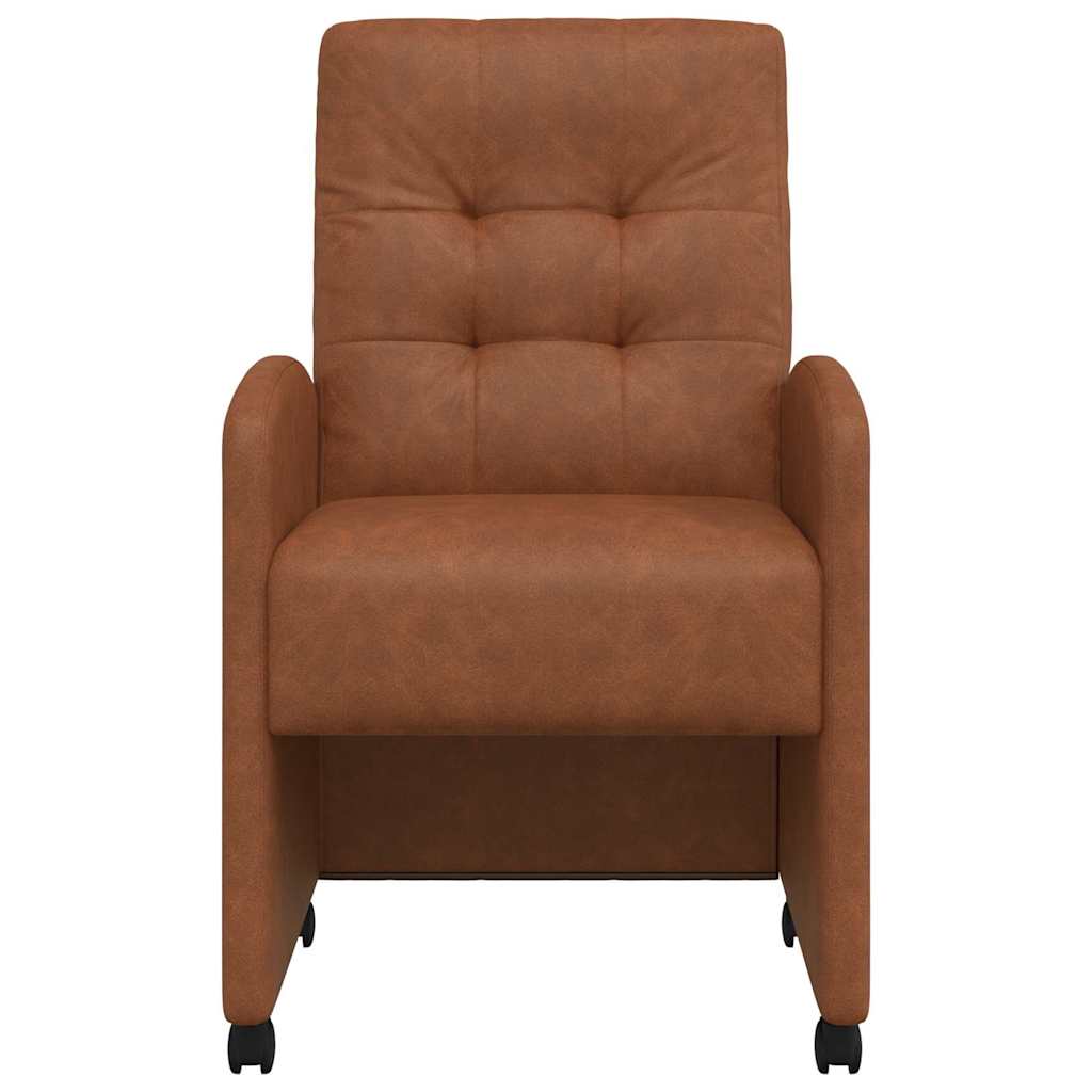 Dining Chairs with Casters 2 pcs Brown 58 x 67 x 97 cm